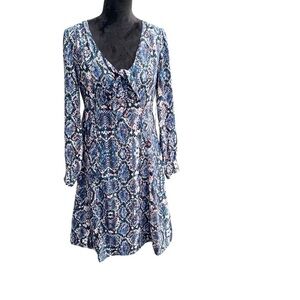 NWT Cheztu snake print‎ satin dress size 6